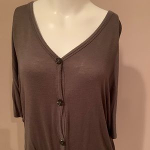 Olive top with tie detail